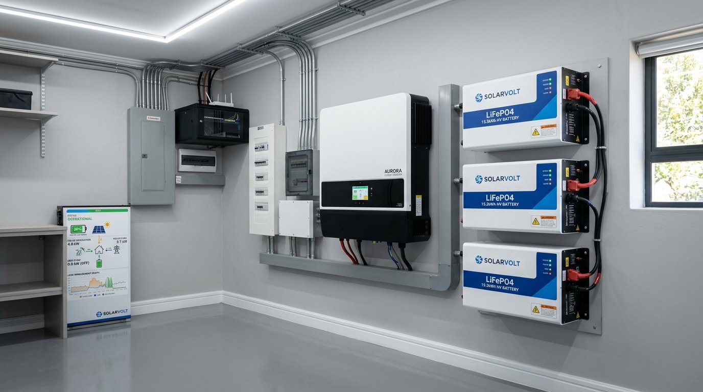 Wall-mounted hybrid solar inverter with Lithium LiFePO4 battery storage for peak shaving in Pakistan