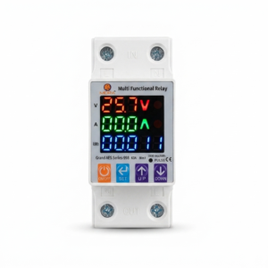 63A Automatic Adjustable Voltage & Current Protector Relay (Dual Digital LED Display)
